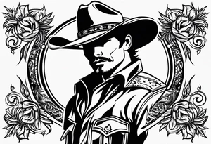 cowboy star tattoo idea
