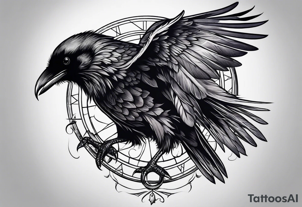 raven tattoo idea