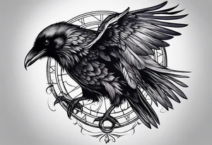 raven tattoo idea