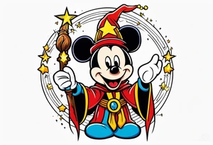 wizard mickey mouse tattoo idea