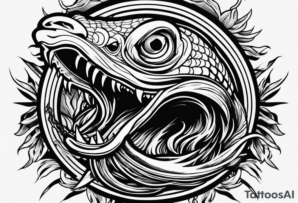 Screaming hellfish tattoo idea