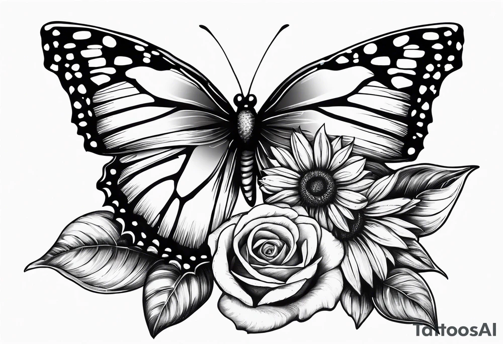 Butterfly, sunflower, camera, book, flower rose tattoo idea Butterfly, sunflower, camera, book, flower rose tattoo idea