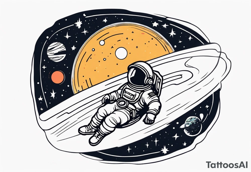 Space wanderer using speed of light tattoo idea