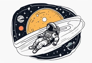 Space wanderer using speed of light tattoo idea