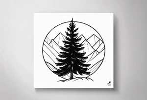 spruce tree tattoo idea