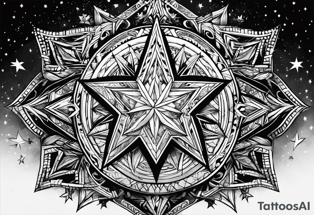 A star in the sky tattoo idea