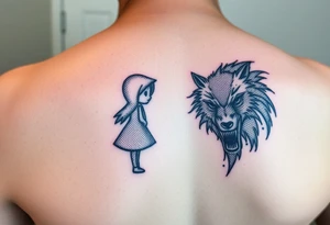 Little red riding hood and the big bad wolf tattoo idea