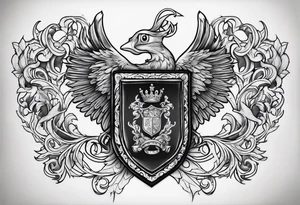 Collins family crest chest tattoo tattoo idea