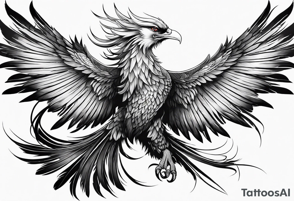 asian elegant long feathered phoenix
in flight tattoo idea asian elegant long feathered phoenix
in flight tattoo idea