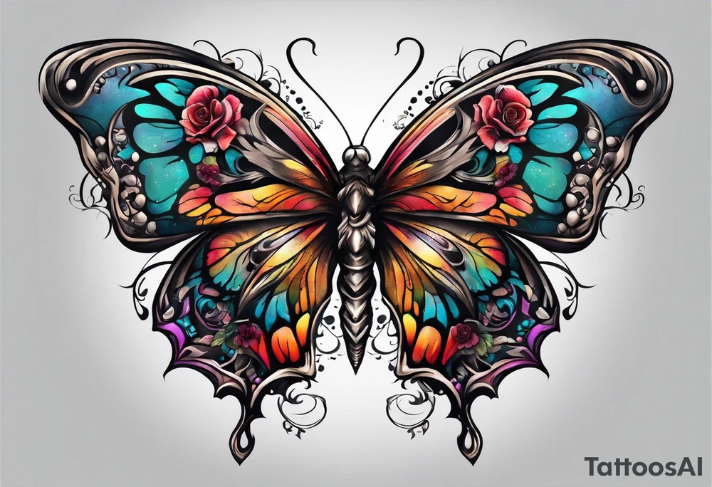 A butterfly that looks like a skull. tattoo idea