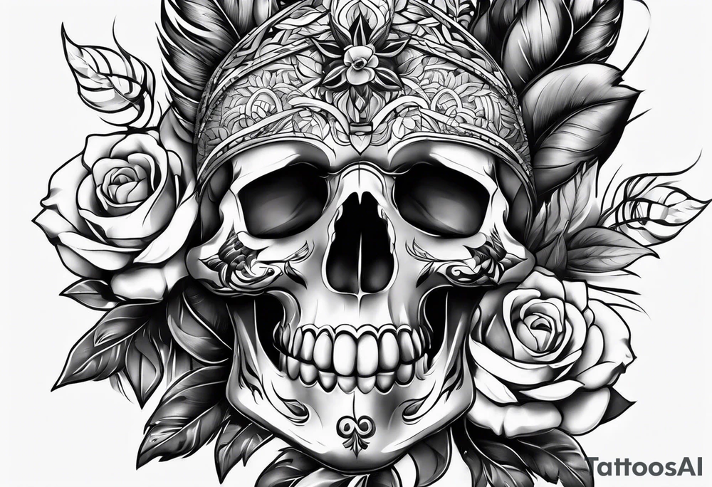 Full leg tattoo from hip to foot tattoo idea