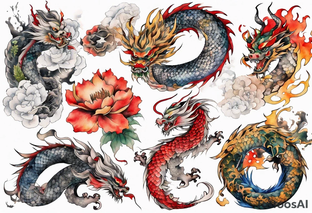和彫りの龍　大きい tattoo idea