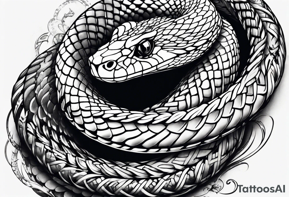 snake wrapped around wrist tattoo idea
