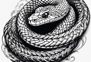 snake wrapped around wrist tattoo idea