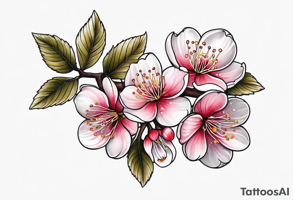 Small cherryblossom tatoo tattoo idea