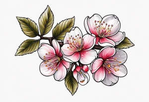 Small cherryblossom tatoo tattoo idea