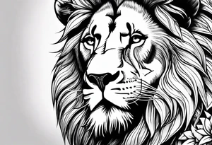 lion smoking weed tattoo idea