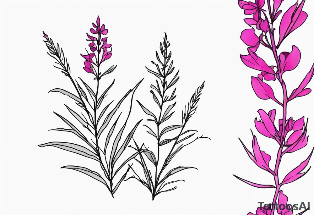 ocean fireweed tattoo idea