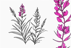 ocean fireweed tattoo idea