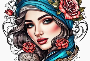 Romantic design foe woman arm using my kids picture tattoo idea