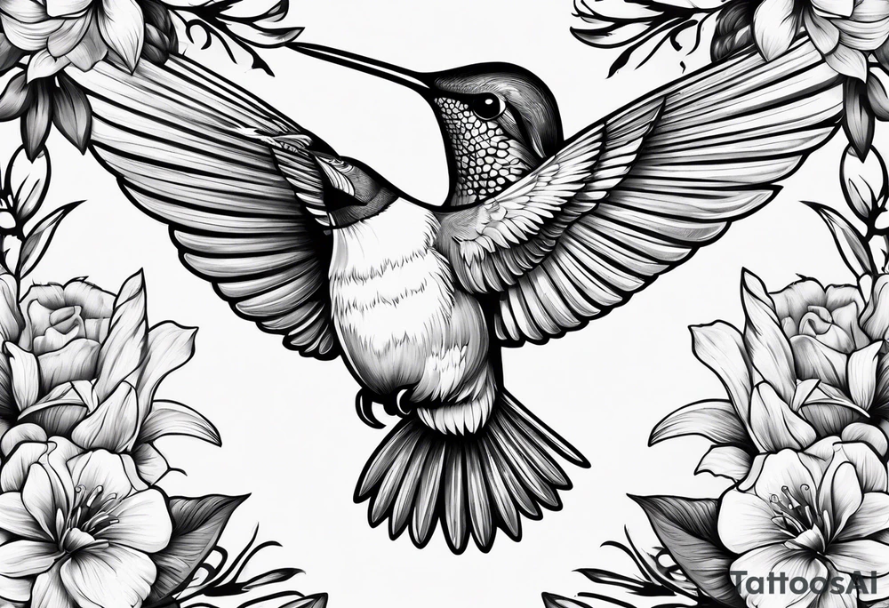 hummingbird tattoo idea