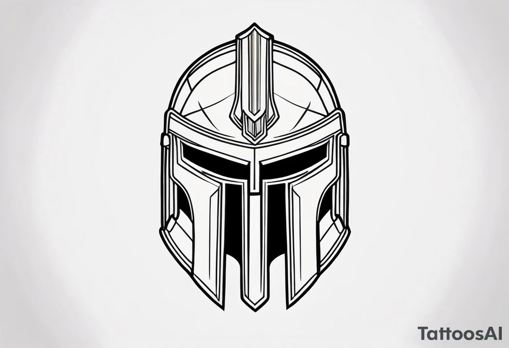 Spartan helmet tattoo idea