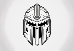 Spartan helmet tattoo idea