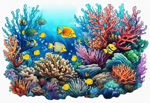 Underwater reef tattoo idea