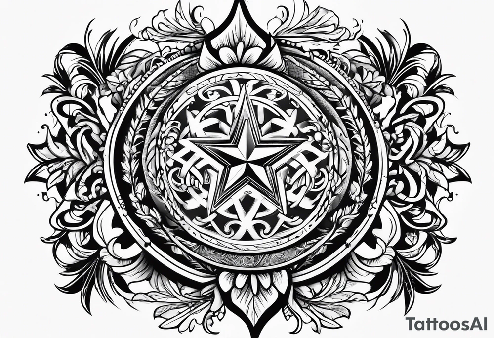 Texas themed sleeve tattoo idea