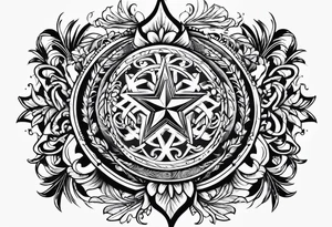 Texas themed sleeve tattoo idea