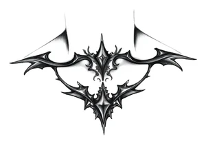 Sexy mysterious sternum tattoo small/medium size tattoo idea