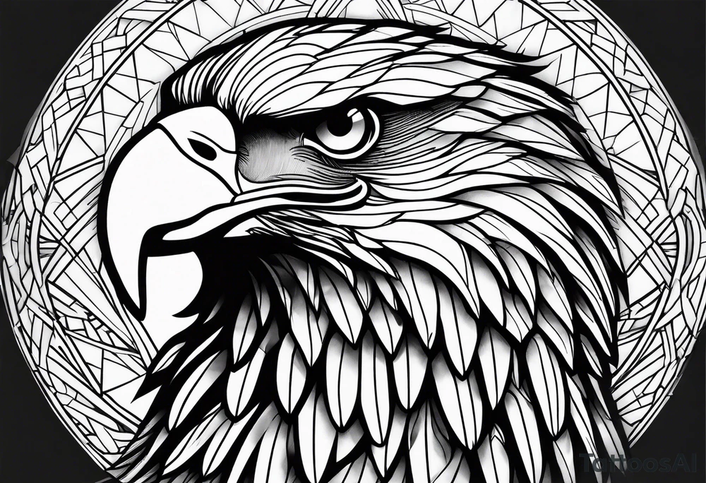 majestic eagle tattoo idea