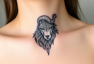 A sheep wolf creature tattoo idea