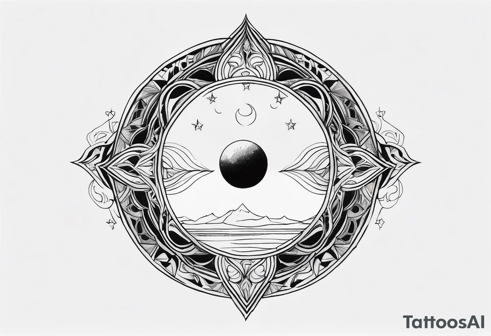 sacred moon tattoo idea