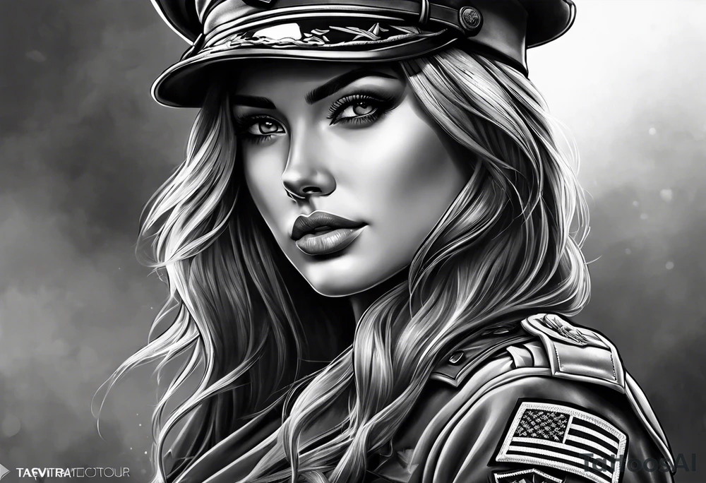 Military girls tattoo idea