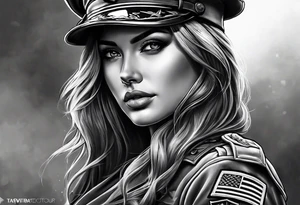 Military girls tattoo idea