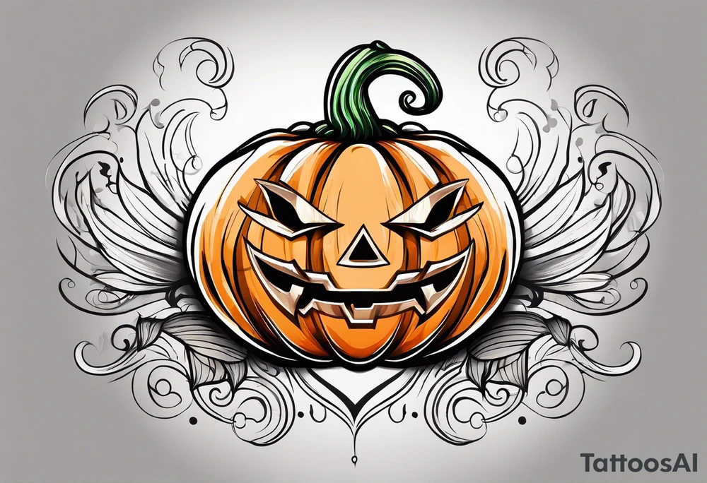 Simple pumpkin tattoo idea