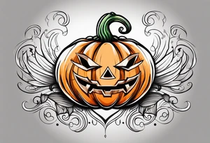 Simple pumpkin tattoo idea