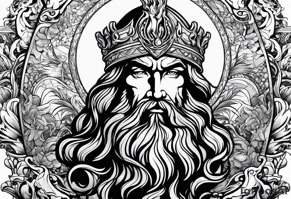 Poseidon mit umhang tattoo idea