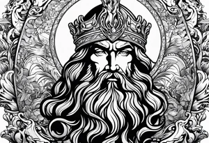 Poseidon mit umhang tattoo idea