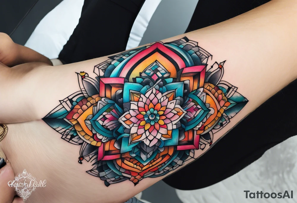 cuff tattoo, dense ink tattoo idea