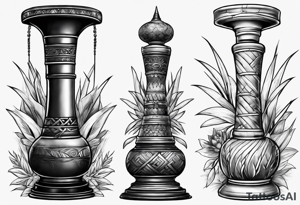 bamboo shoots without flowers or people tattoo idea