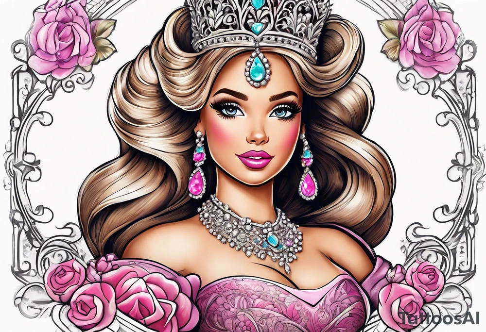 barbie as the princess and the pauper tattoo idea