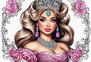 barbie as the princess and the pauper tattoo idea