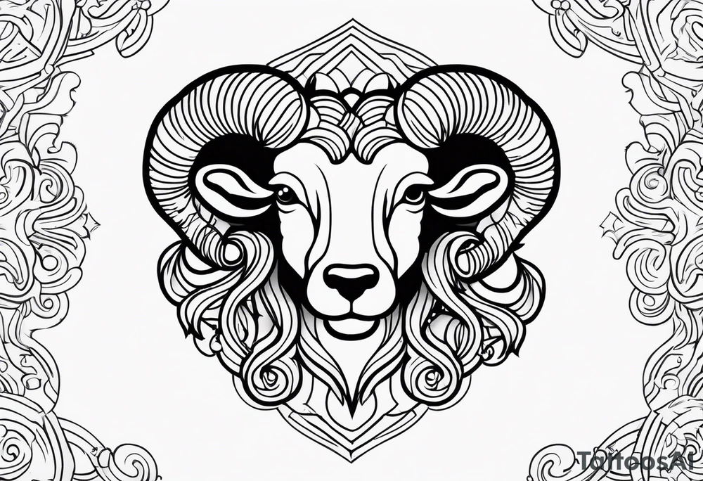 Aries zodiac sign tattoo idea