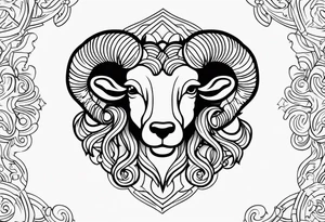 Aries zodiac sign tattoo idea