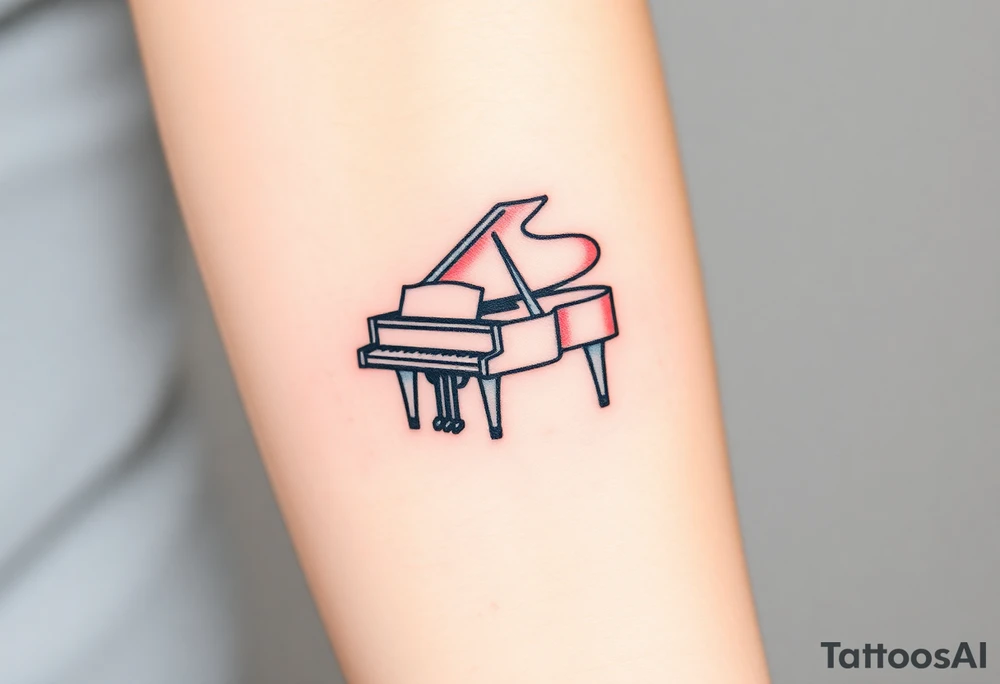 grand piano tattoo idea