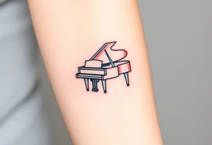 grand piano tattoo idea