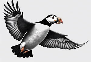 a flying puffin without background  - forarm Tattoo tattoo idea