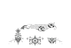 long shaman and witch  style mytical sleeve with ancient rhyme tattoo idea